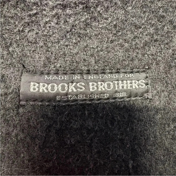Brooks Brothers Black Wool Car Coat Mens Size Large (SU) - Picture 3 of 6